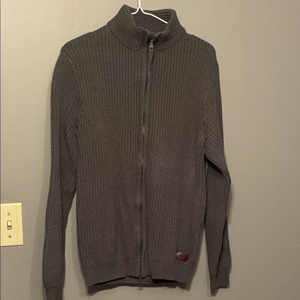 Dockers Men's Medium Gray Zip-Up Sweater